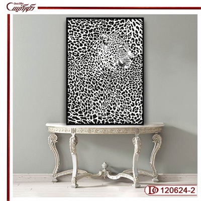 تابلو سیاه و سفید طرح پلنگ R120624-2